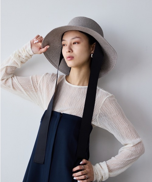 「AIC.」 ストローハット FREE ベージュ レディース_画像6