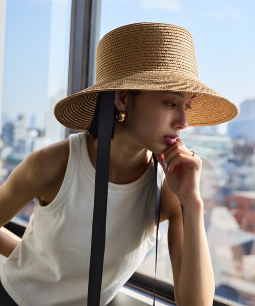 「AIC.」 ストローハット FREE ベージュ レディース_画像7