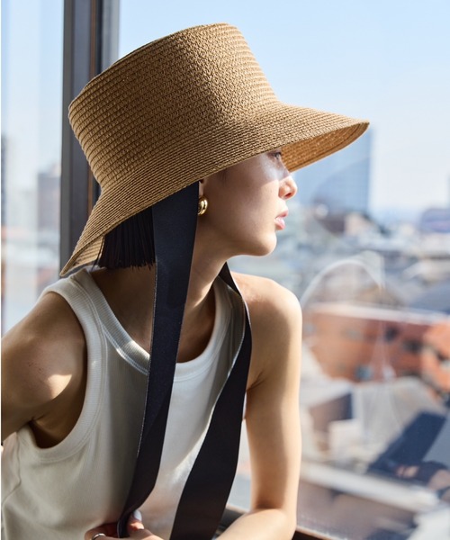 「AIC.」 ストローハット FREE ベージュ レディース_画像8