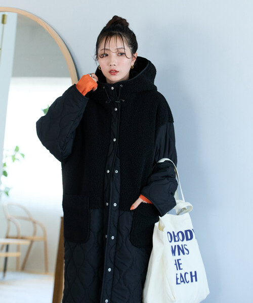 FREAK'S STORE コート アウター 限定展開 ボア×キルティング