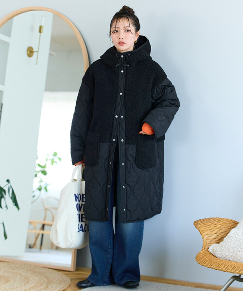 FREAK'S STORE コート アウター 限定展開 ボア×キルティング