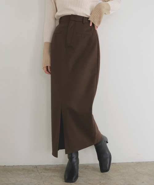 シャネル ウール100% タイト スカート サイズ44 レディース ブラウン 茶 ウールタッチタイトスカート[k8317t] | レディースファッション通販の