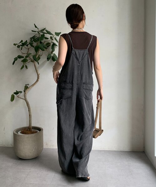 DouDou」 オーバーオール TM ブルー レディース リヨセルデニム