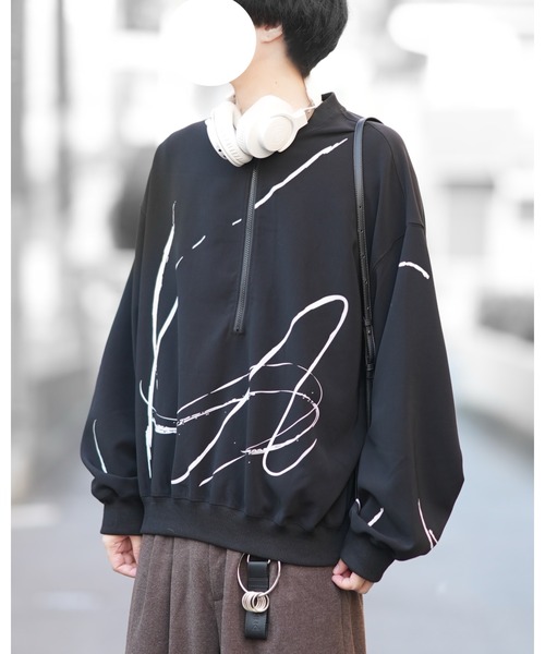 DOOPZ（ドープス） トレーナー スウェット Half Zip Paint Sweat