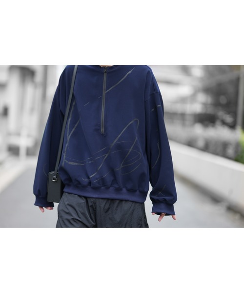 DOOPZ（ドープス） トレーナー スウェット Half Zip Paint Sweat