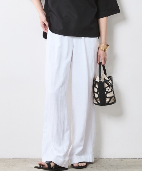 CHIC STYLE 「CHIC STYLE」 イージーパンツ L オフホワイト レディース