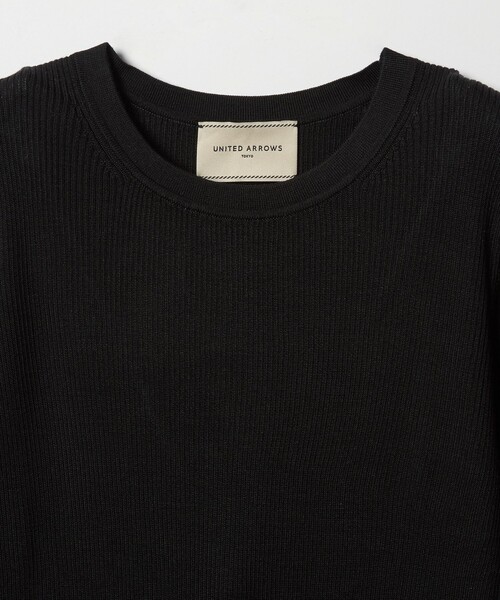 【美品】UNITED ARROWS シルク リブ クルーネック ニット シルク リブ クルーネック ニット