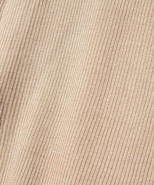 ユナイテッドアローズ コットンシルク ティアドロップ ニット ベージュ UNITED ARROWS - ユナイテッドアローズ コットンシルク ティアドロップ