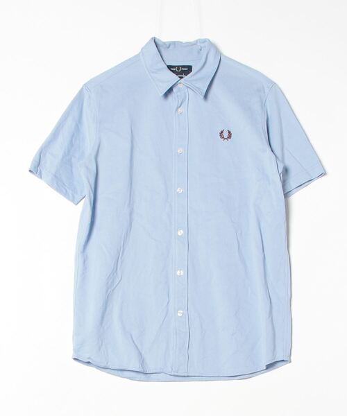 FRED PERRY（フレッドペリー） 半袖シャツ M ブルー メンズ : ZOZOTOWN