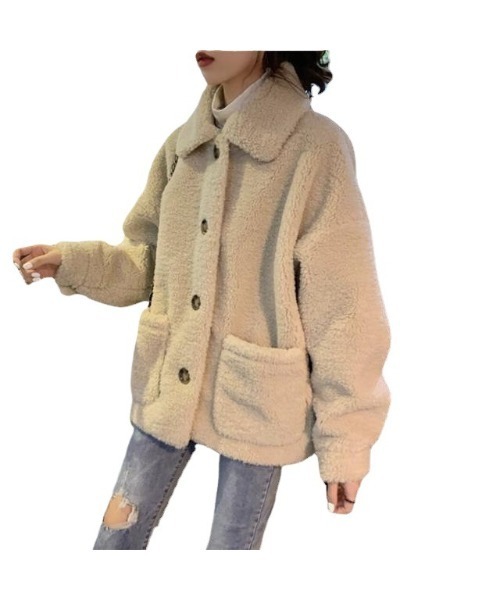 コート アウター ふわふわ フリースジャケット レディース : ZOZOTOWN