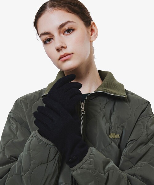 LACOSTE（ラコステ） 手袋 カシミヤブレンドジャージグローブ