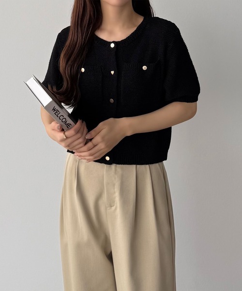 callautia（カラウティア） ニットカーディガン MEDIUM アイボリー