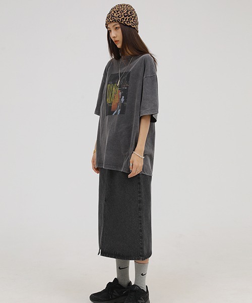 「MASONPRINCE」 半袖Tシャツ X-SMALL ダークグレー メンズ_画像4