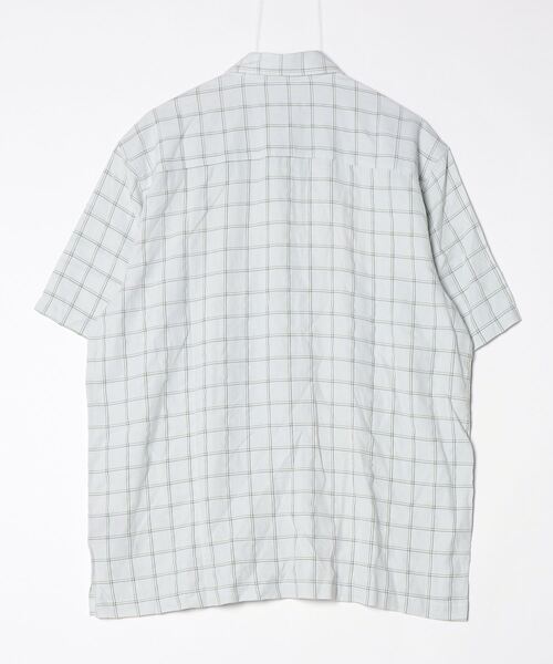 「Quiksilver」 チェック柄半袖シャツ L グリーン メンズ_画像2