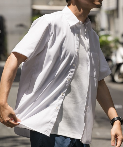 「URBAN RESEARCH ROSSO MEN」 半袖シャツ LARGE ホワイト メンズ_画像3