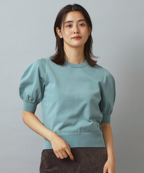 「DRESSTERIOR」 半袖ニット 36 グレー レディース_画像2