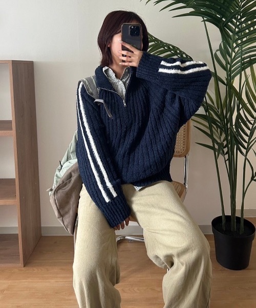 nemne（ネンネ） 「nemne store」 ニットカーディガン MEDIUM ネイビー