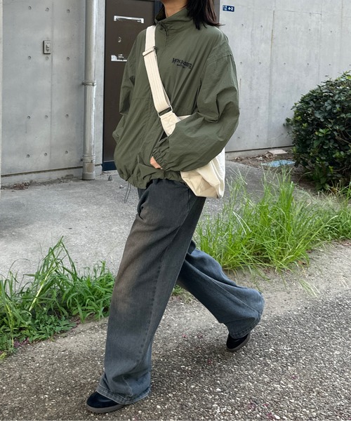 「kutir」 ナイロンブルゾン LARGE ブラック レディース_画像9