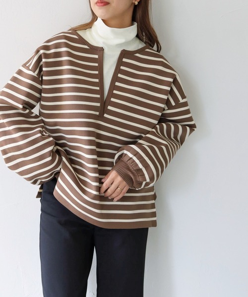 「HER CLOSET」 「SHE MO SHELLY」長袖ニット M ブラック レディース_画像3