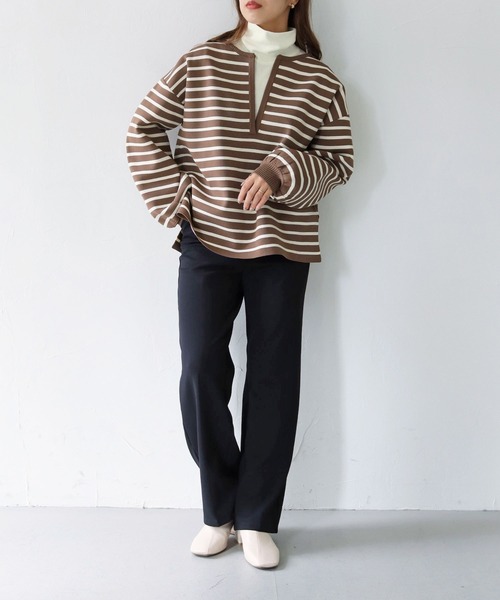 「HER CLOSET」 「SHE MO SHELLY」長袖ニット M ブラック レディース_画像5