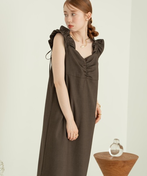 hinari（ヒナリ） キャミソールワンピース FREE ブラック レディース