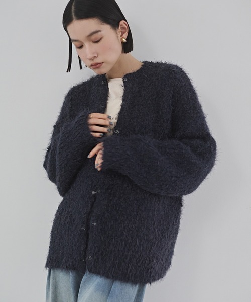 【10％OFF 送料無料 レディース 大人】Hunch(ハンチ)　シャギー ニットカーディガン hunch（ハンチ） カーディガン シャギー ニットカーディガン