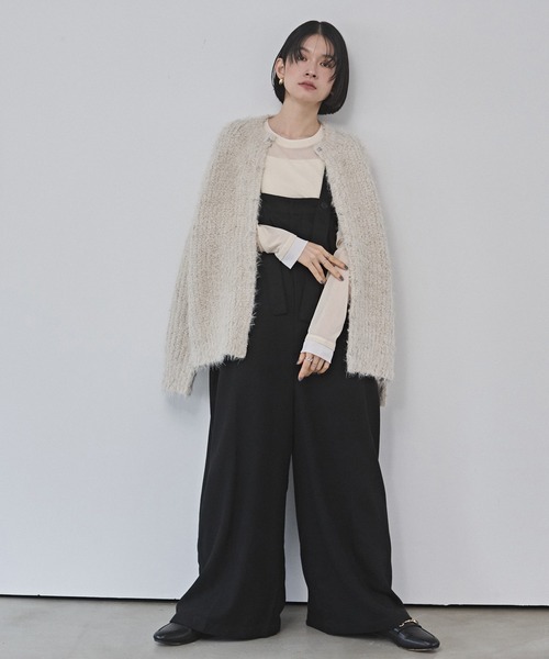 hunch（ハンチ） カーディガン シャギー ニットカーディガン