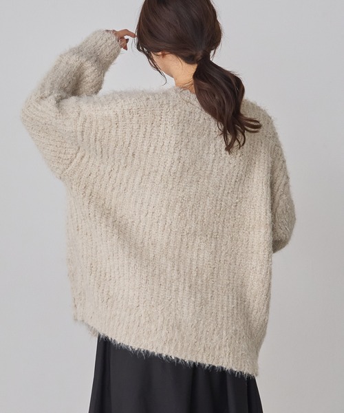 hunch（ハンチ） カーディガン シャギー ニットカーディガン