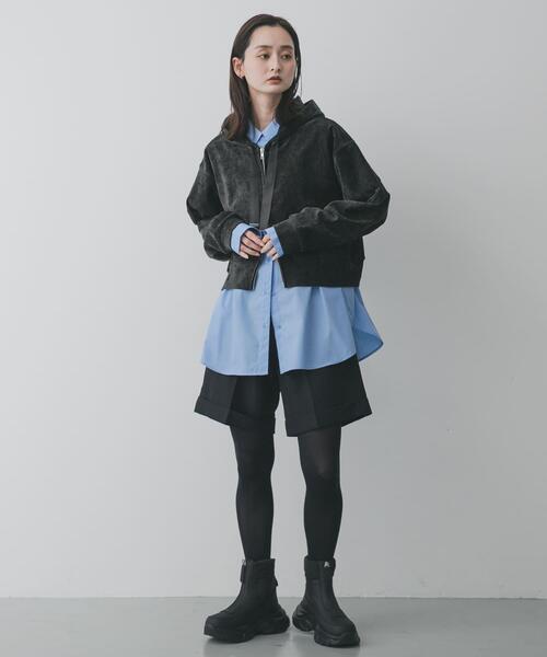 SENSE OF PLACE by URBAN RESEARCH パーカー ベロアジップフーディ