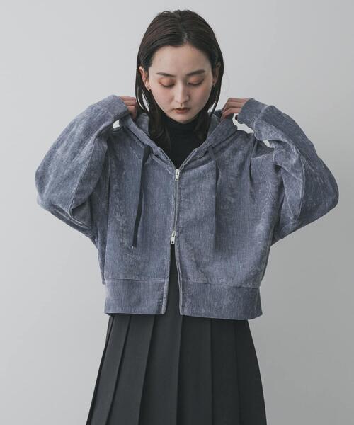 SENSE OF PLACE by URBAN RESEARCH パーカー ベロアジップフーディ