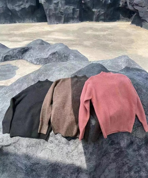 「aimoha」 長袖ニット MEDIUM ブラック メンズ_画像5