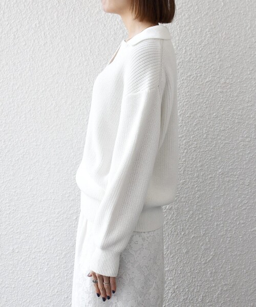 SHIPS any ニット セーター any:「手洗い可能」コットン ミックス