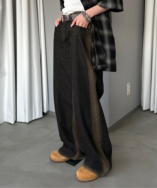 [sedacle] Denim брюки MEDIUM индиго b люмен z