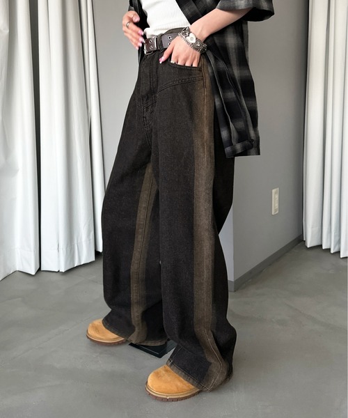 [sedacle] Denim брюки MEDIUM индиго b люмен z