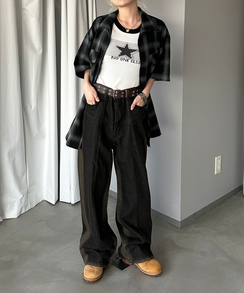 [sedacle] Denim брюки MEDIUM индиго b люмен z