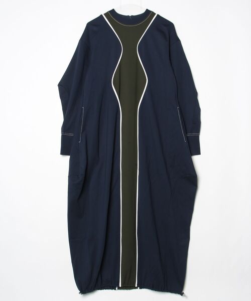 UN3D.（アンスリード） 長袖ワンピース 38 ブルー レディース