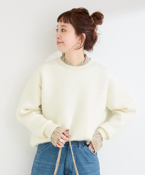 B.C STOCK（ベーセーストック） ニット セーター 手洗い可 / シャイン