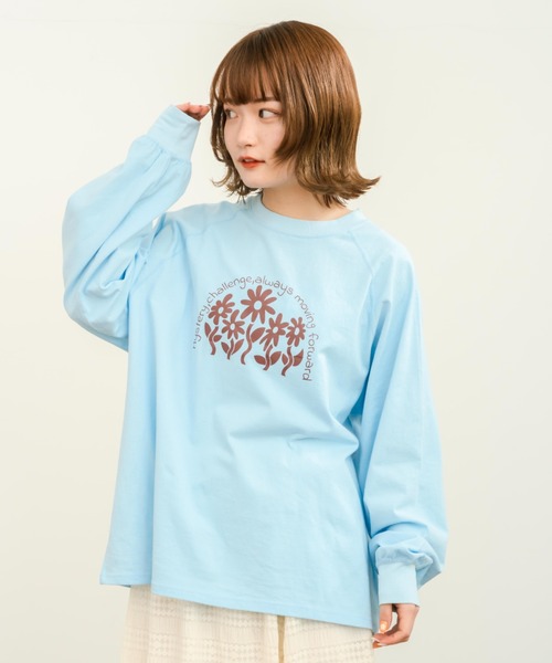 「eLur」 長袖カットソー FREE アイボリー レディース_画像5