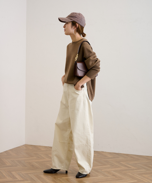 「FRAMeWORK」 長袖ニット FREE ネイビー レディース_画像3