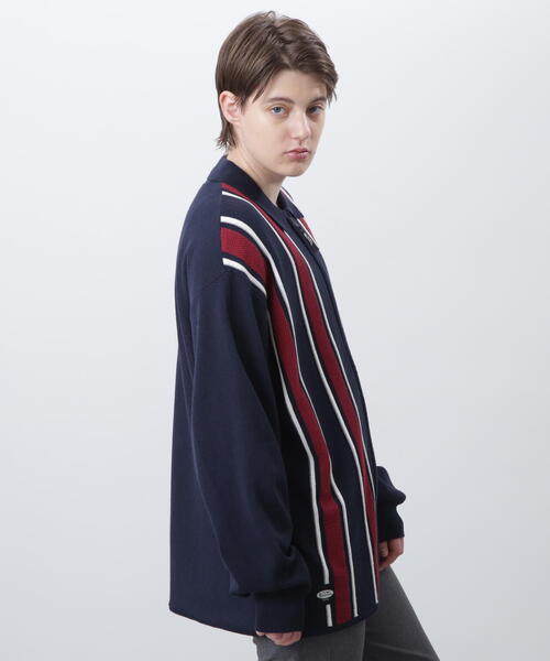 「MANASTASH」 ニットカーディガン X-LARGE モスグリーン メンズ_画像5