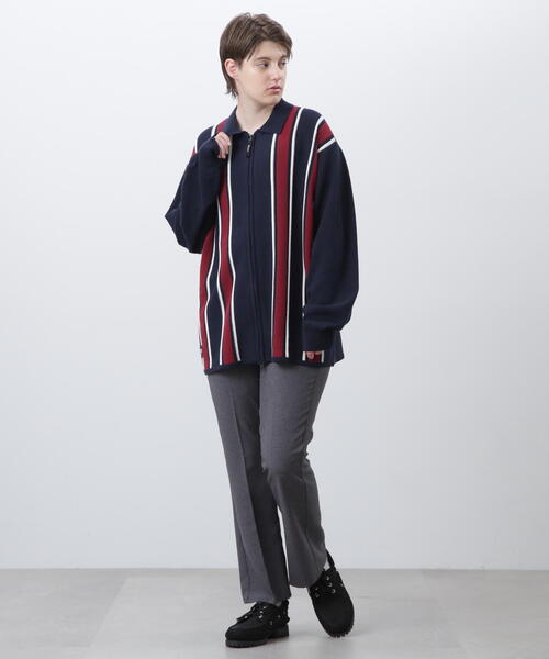 「MANASTASH」 ニットカーディガン X-LARGE モスグリーン メンズ_画像6