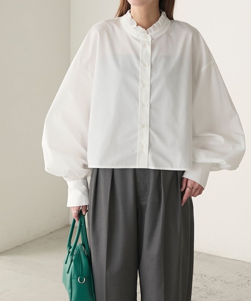 「BONLECILL」 長袖ブラウス FREE オフホワイト レディース_画像3