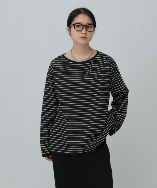 LEPSIM（レプシィム） tシャツ 細ピッチボーダーロンT 634629