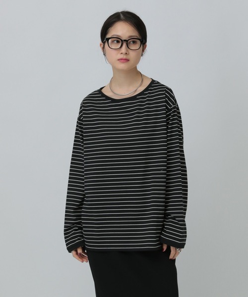 LEPSIM（レプシィム） tシャツ 細ピッチボーダーロンT 634629
