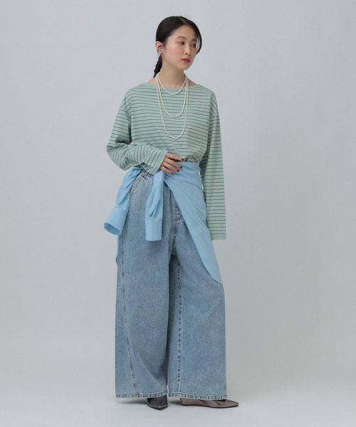 LEPSIM（レプシィム） tシャツ 細ピッチボーダーロンT 634629