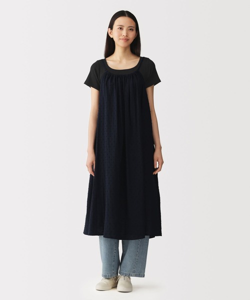 無印良品（MUJI） インナーシャツ 肌着 婦人 なめらかリブブラ半袖T