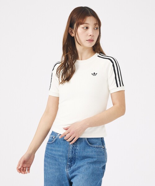 新品 adidas アディダス　タオル地　スリーライン　Tシャツ　サイズS adidas originals アディダスオリジナルス スリーストライプス