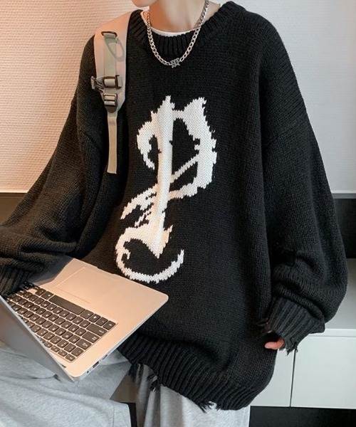「MGV」 長袖ニット X-LARGE グレー メンズ_画像2