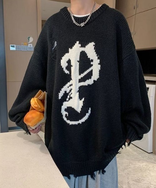 「MGV」 長袖ニット X-LARGE グレー メンズ_画像4