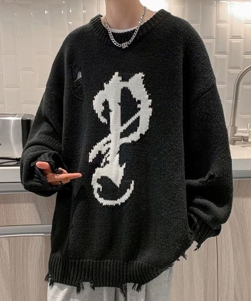 「MGV」 長袖ニット X-LARGE グレー メンズ_画像5